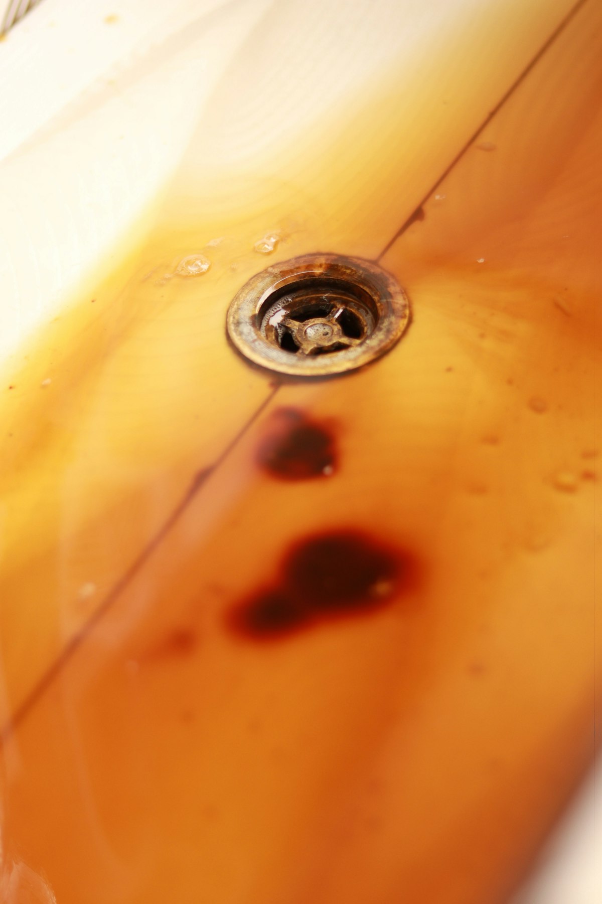 Limescale build-up on a tap